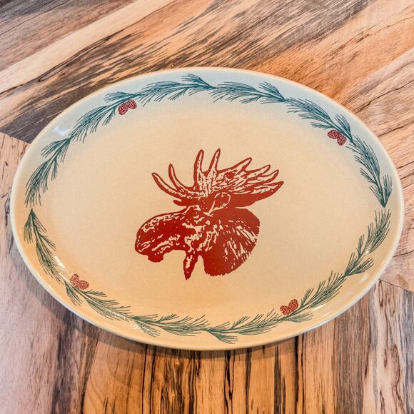 2000 Vintage Moose Platter-J. Ralph-Northwoods Collection-Stillmeadow Porcelain - Picture 4 of 6